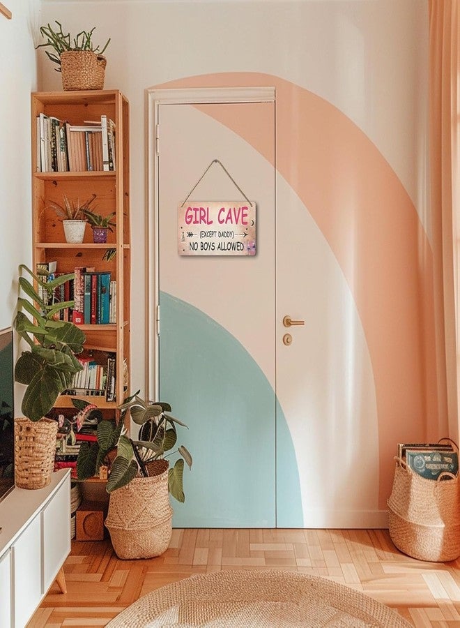 Yoecod Room Decor For Girls Cute Stuff For Teen Girl Bedroom Decor Pink Room Decorations For Girls 10-12 Kids Bedroom Furniture Girl Cave No Boys Allowed Signs Room Wall Decor 12x6 In - Image 3